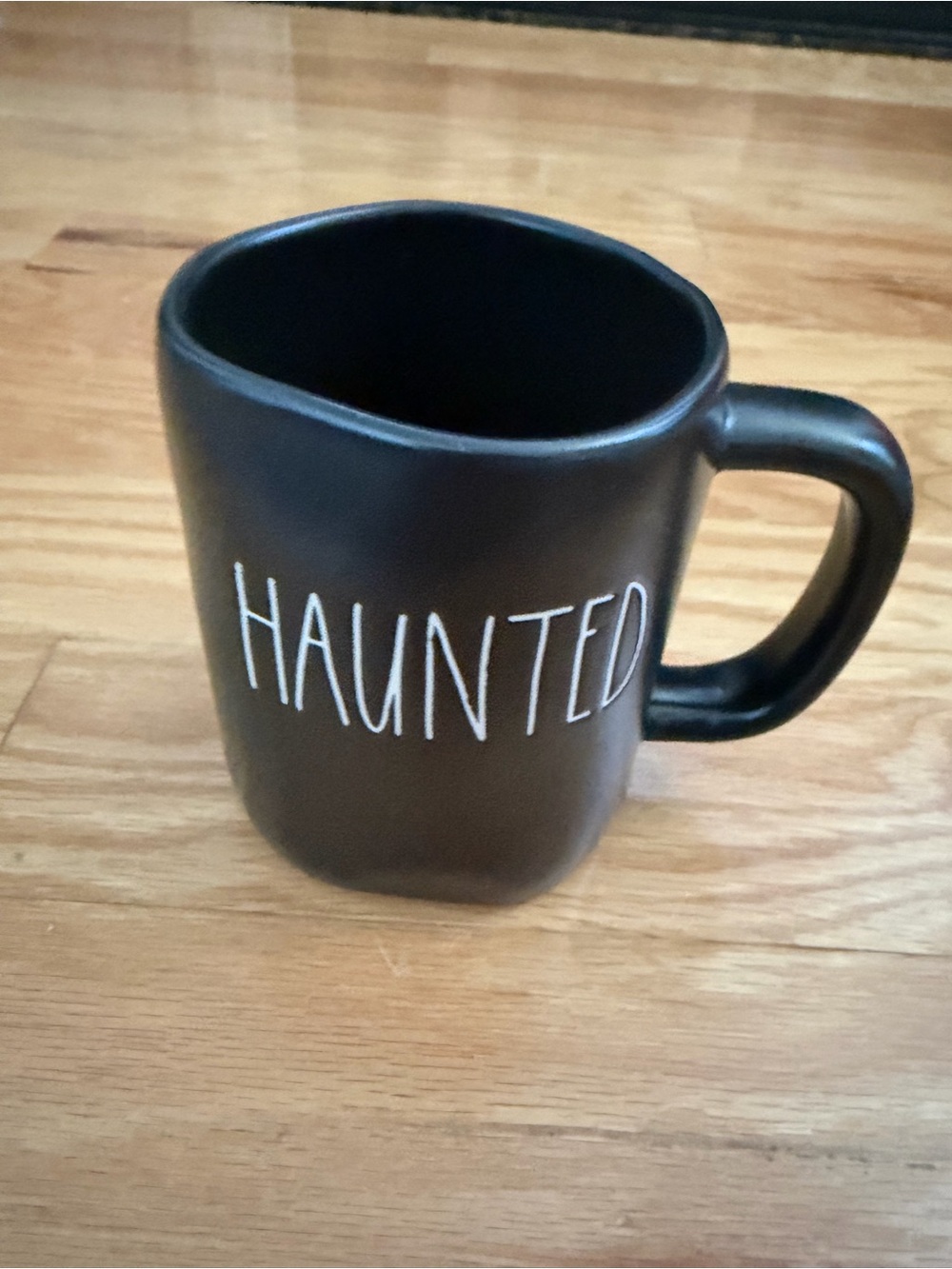 Rae Dunn Novelty Haunted Black Ceramic Mug - Halloween